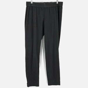 Eileen Fisher Organic Cotton & Spandex Stretch Ankle Slit Pull On Pants Gray- LG